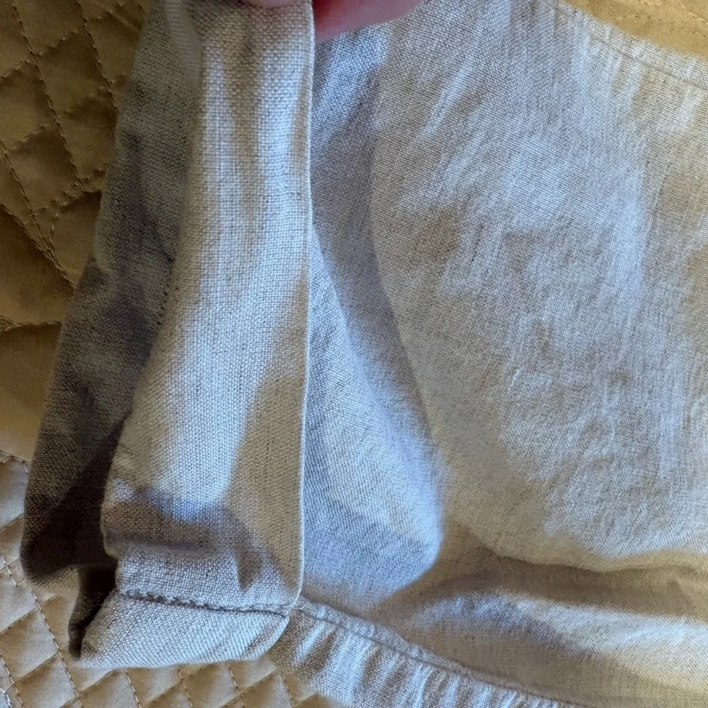 Banana Republic Women's Linen cotton Cropped cuffed pants size 10